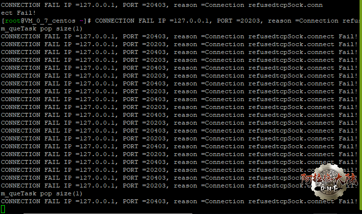 CONNECTION FAIL IP =127.0.0.1, PORT =20203, reason =Connection refusedtcpSock.connect Fail!错误解决  ...